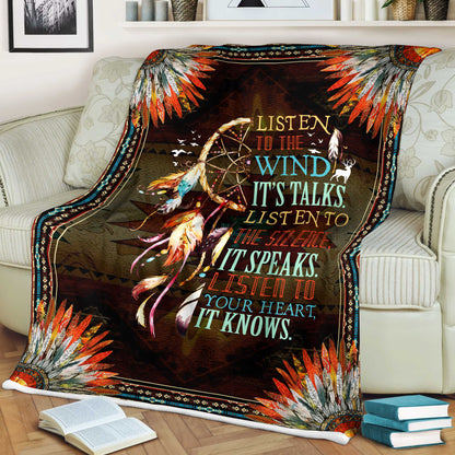 Native American 3D All Over Printed Blanket