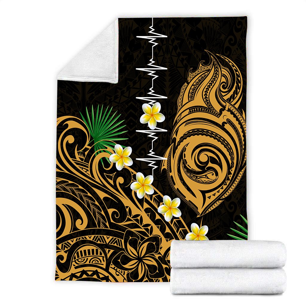 Premium Heartbeat Polynesian Blanket