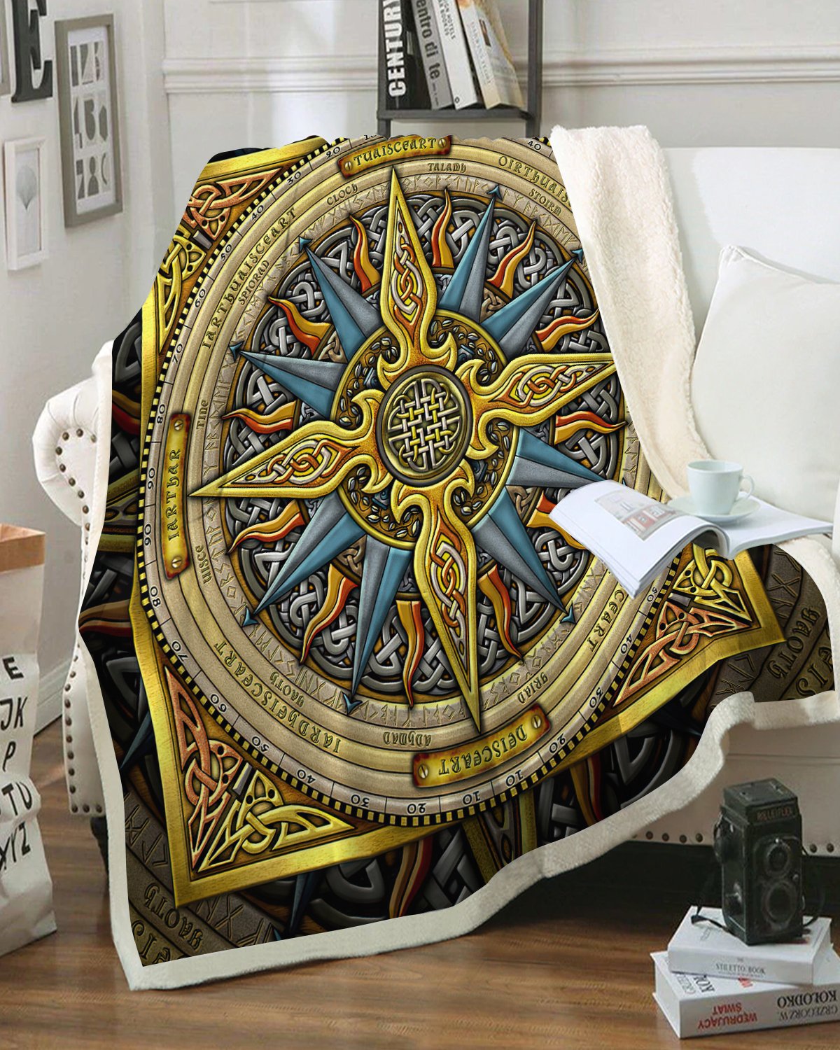 Celtic Compass 3D All Over Printed Blanket