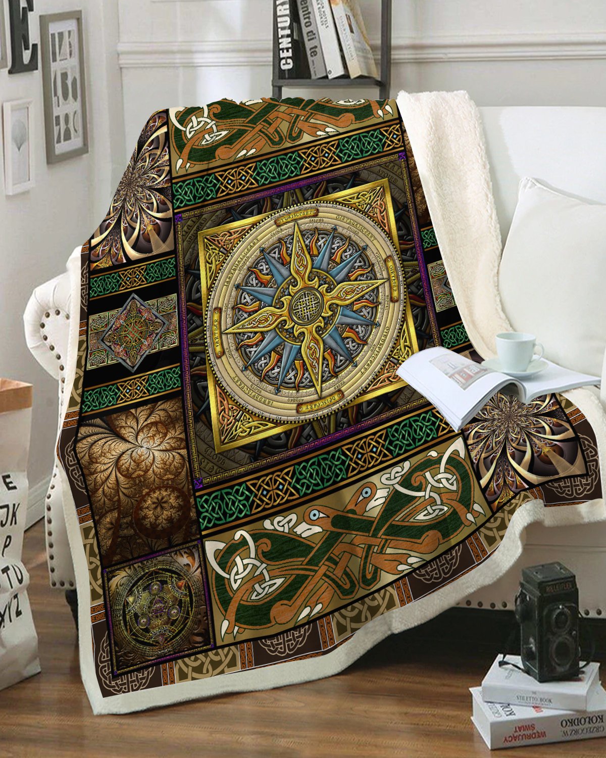 Celtic Compass 3D All Over Printed Blanket