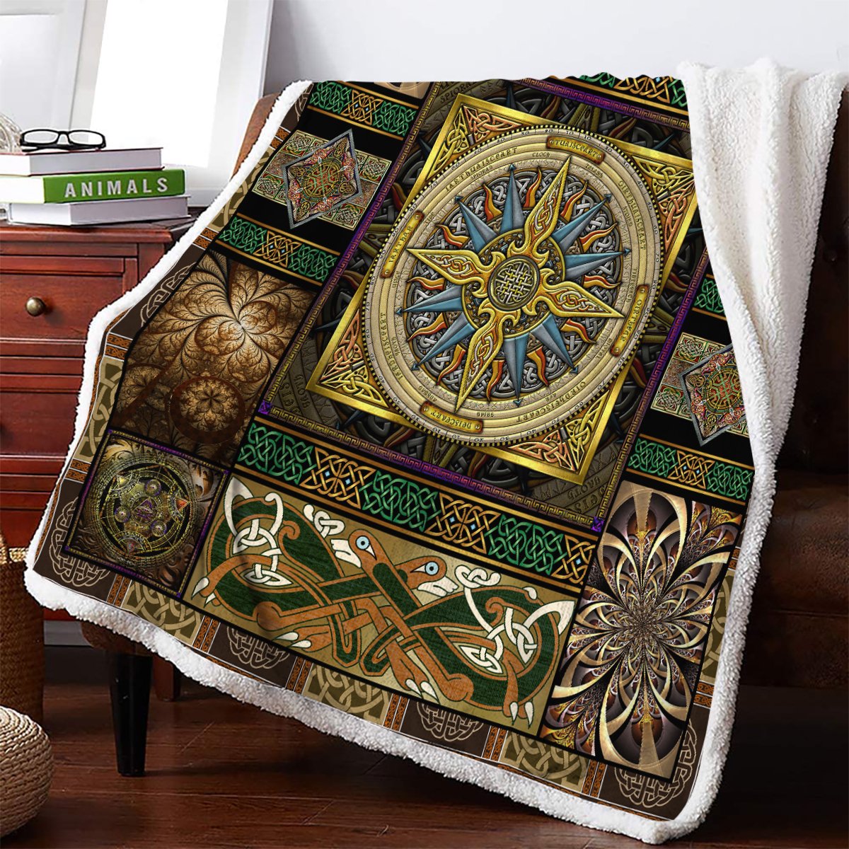 Celtic Compass 3D All Over Printed Blanket