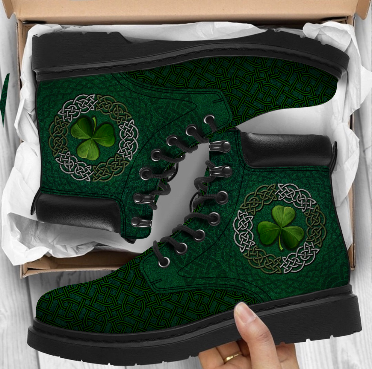 3D Irish  boots shoes