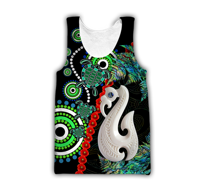 New Zealand Maori And Australia Aboriginal We Are Family 3D Printed Unisex Shirts TN