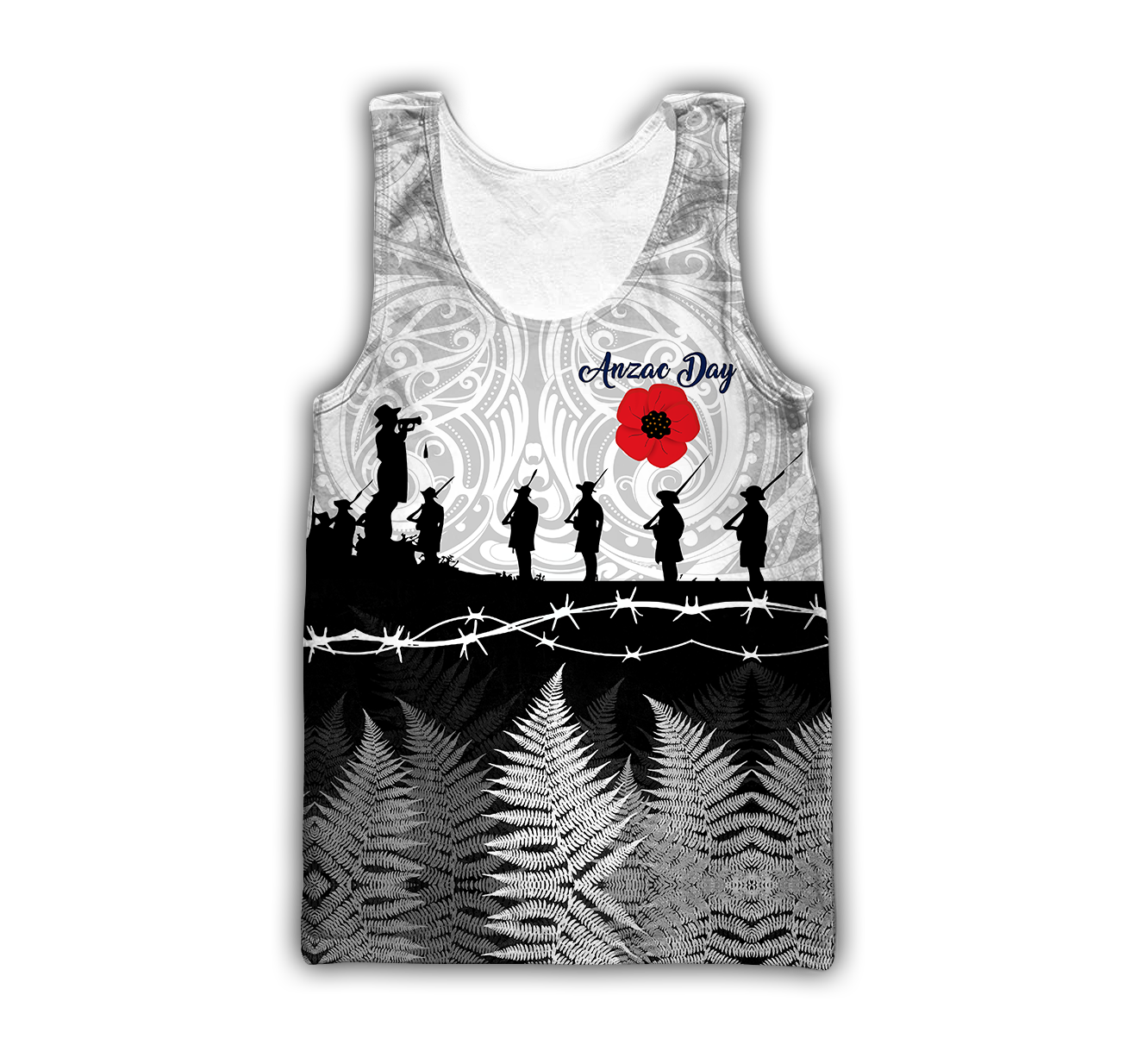 Premium Anzac Day New Zealand Maori Tattoo 3D Printed Unisex Shirts TN