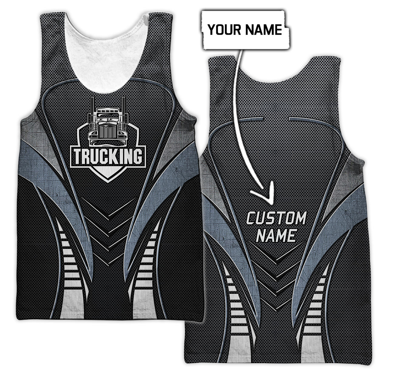 Personalized Premium Trucker Metal 3D Printed Unisex Shirts TN