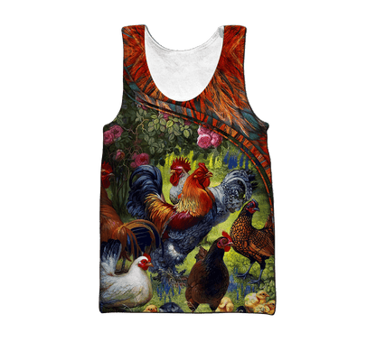 Farm Rooster 3D Printed Unisex Shirts HHT15042104