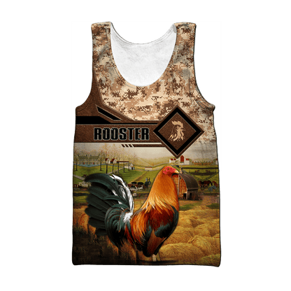 Rooster 3D Printed Unisex Shirts Pi15042105