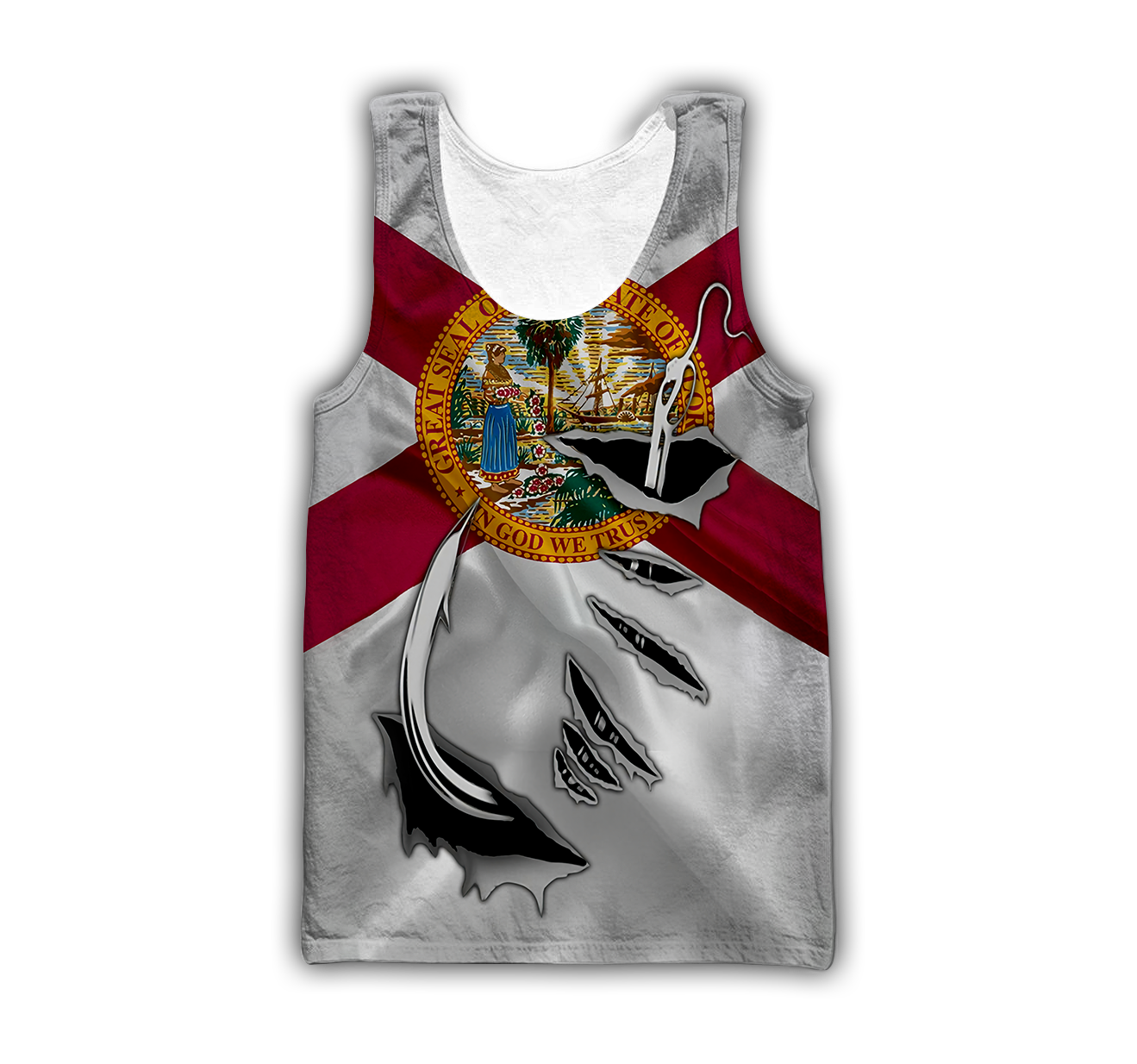 Custom name Hook fishing FL Florida Flag 3D printed shirts Fishing State