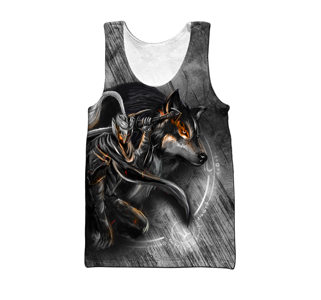 Knight Wolf 3D All Over Printed Unisex Deluxe Hoodie ML