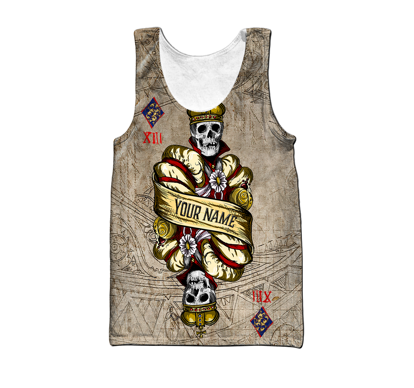 Customize Name Poker King Skull 3D All Over Printed Hoodie Shirts For Men And Women MH09122005ND