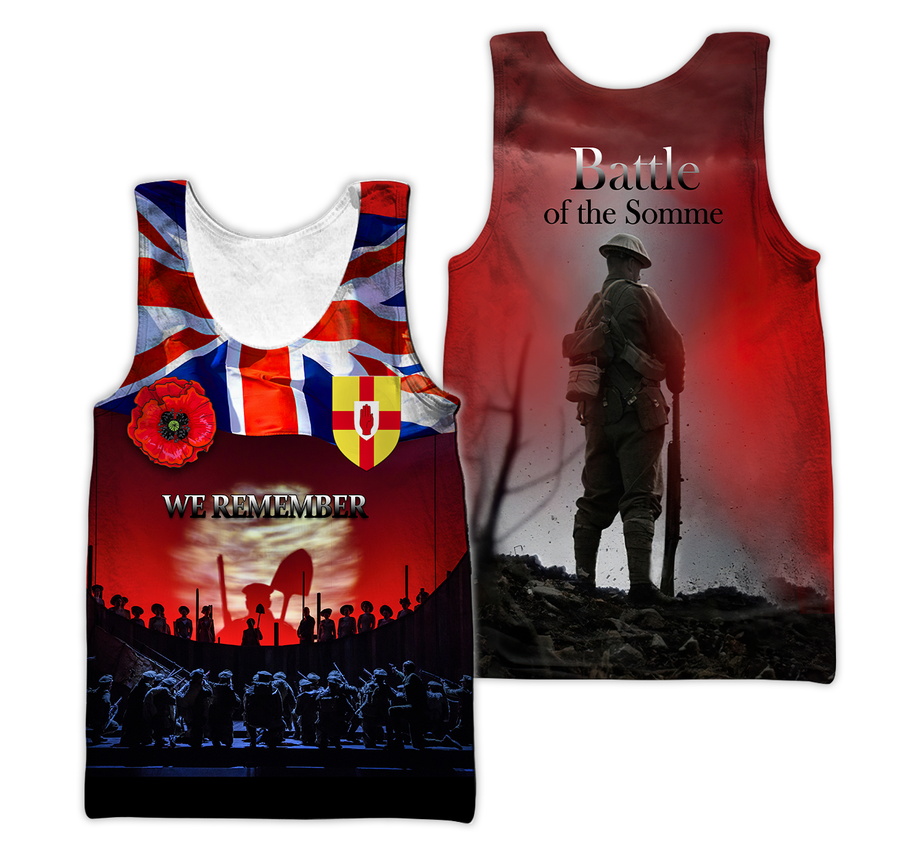 Remembrance Day Lest We Forget 3D All Over Printed Unisex Shirts