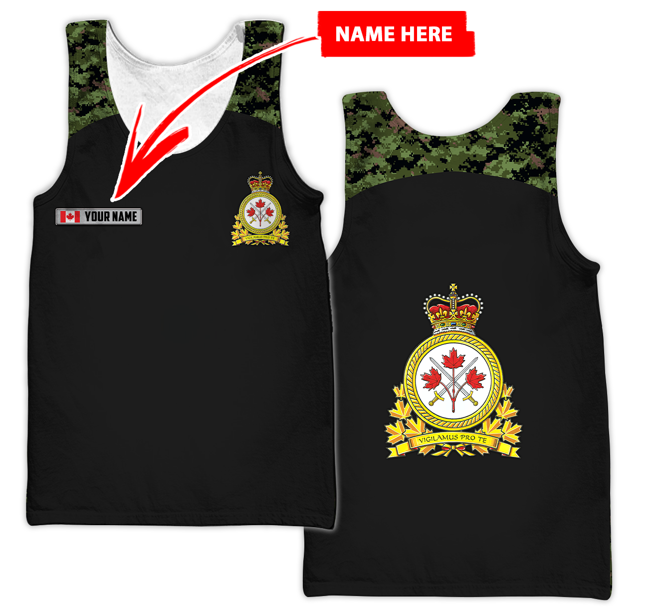 Personalized Name XT Canadian Army Pullover 3D All Over Printed Shirts PD15032103