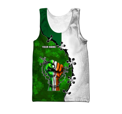 3D All Over Printed  Irish  St Patrick Day Unisex Shirts Custom Name XT