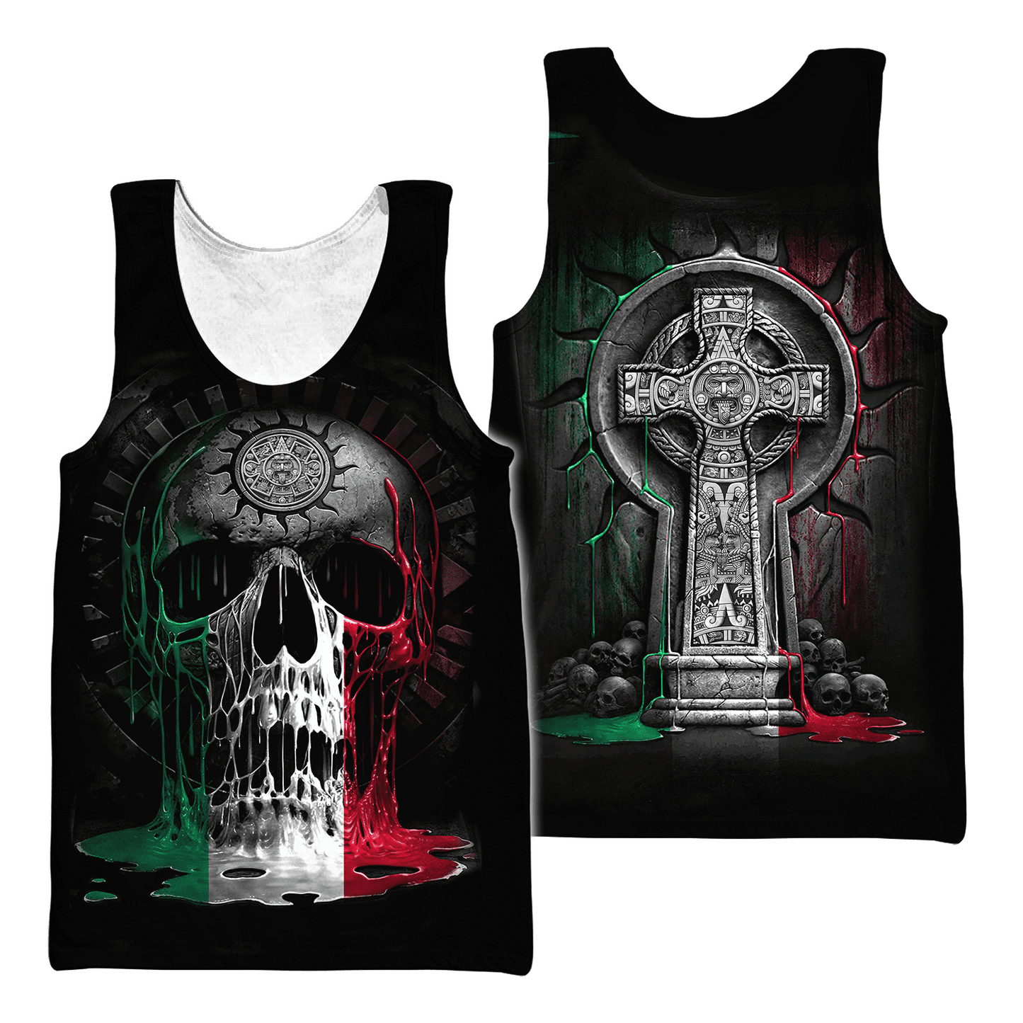 Mexico Skull 3D All Over Printed Unisex Hoodie