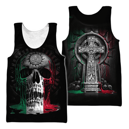 Mexico Skull 3D All Over Printed Unisex Hoodie