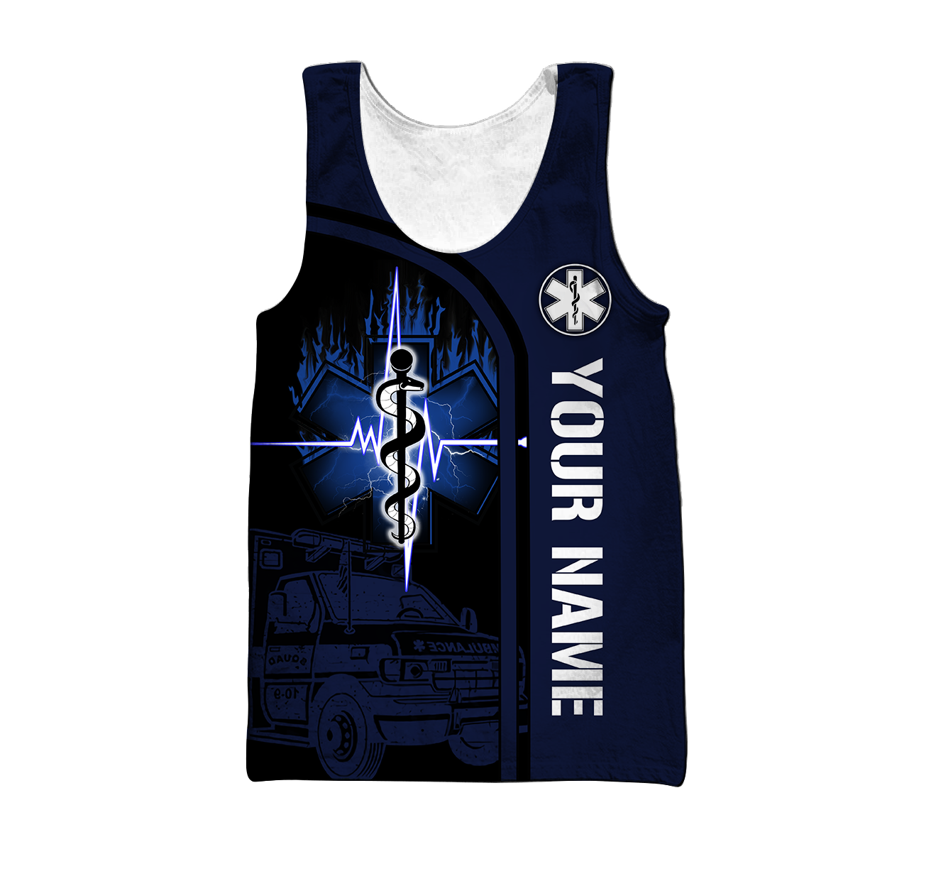 Premium Customized Name 3D All Over Printed Unisex Shirts For EMS Worker