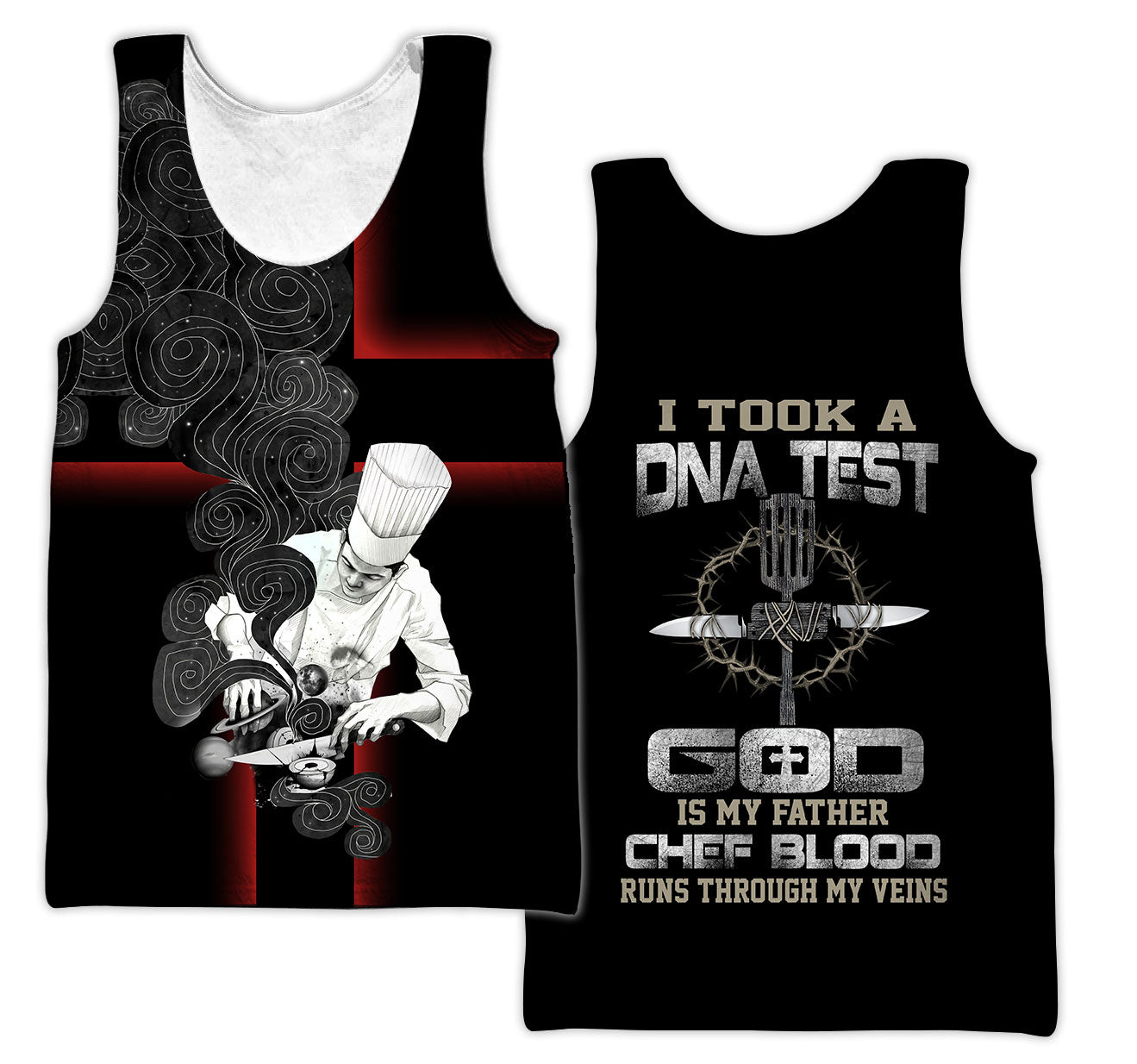 God Is My Father Chef Blood Runs Through My Veins 3D All Over Printed Unisex Shirts