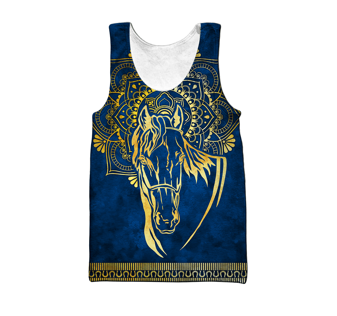 3D All Over Printed Horse Pattern in Blue Unisex Shirts XT  HHT27012102JJ