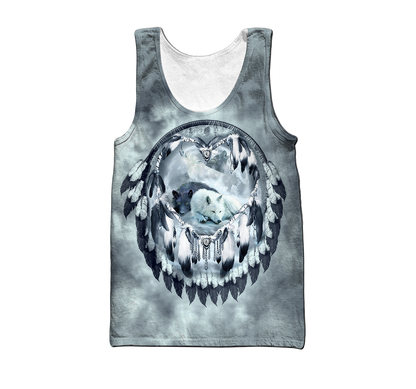 Premium Unisex Hoodie Couple Wolf 3D All Over Printed ML