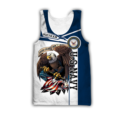 Custom name US Navy Veteran 3d printed shirts Proud Military NTN18052104