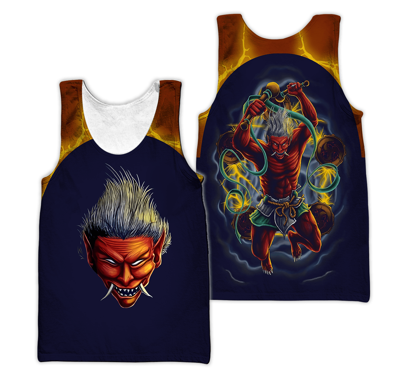 Japan Mythology Raijin 3D All Over Printed Unisex Shirts