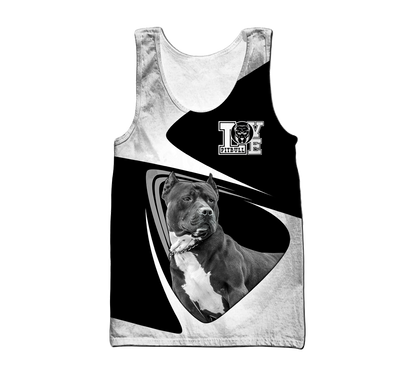 Pitbull Dog 3D All Over Printed Unisex PL