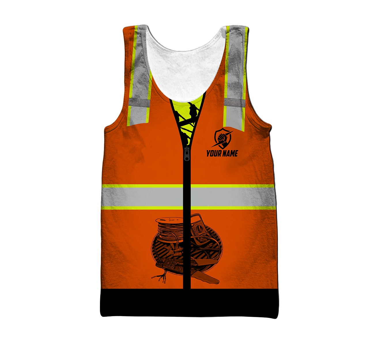 Electrician And Lineman Personalized Safety 3D All Over Printed Premium Unisex Hoodie
