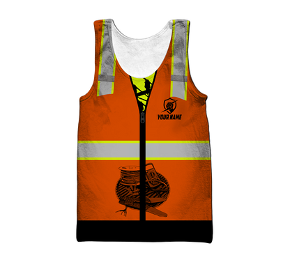 Electrician And Lineman Personalized Safety 3D All Over Printed Premium Unisex Hoodie