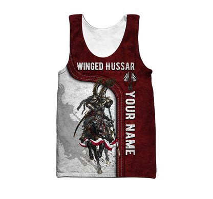 Premium Winged Hussars Red Custom name 3D Printed Shirts