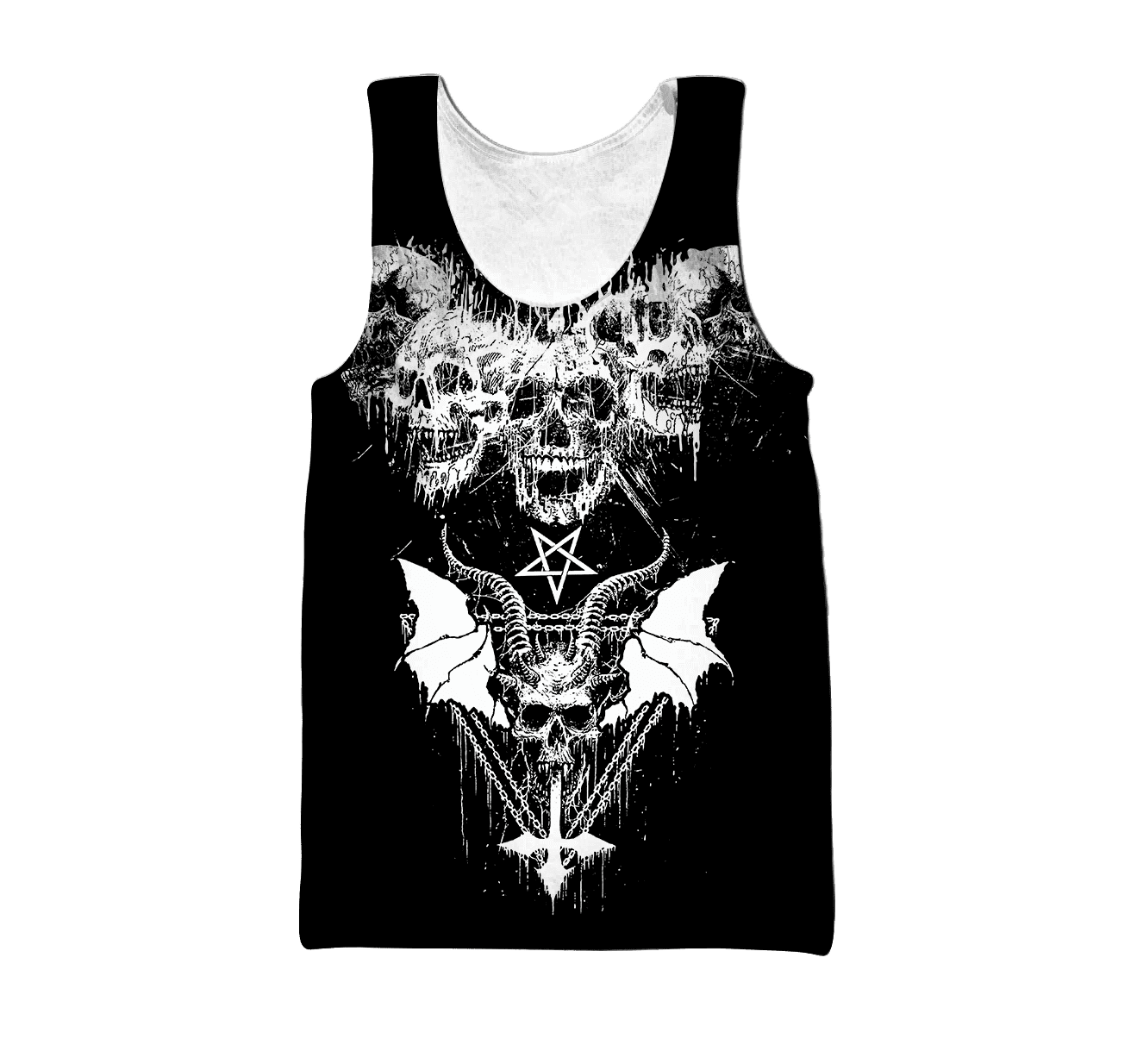 Dark Art Satanic With White Wings Hoodie For Men And Women