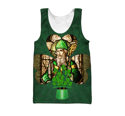 Custom name Shamrock Saint Patrick's Day 3D Design print shirts