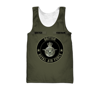 Custom Name XT British Royal Air Force 3D Printed Shirts DA16042104