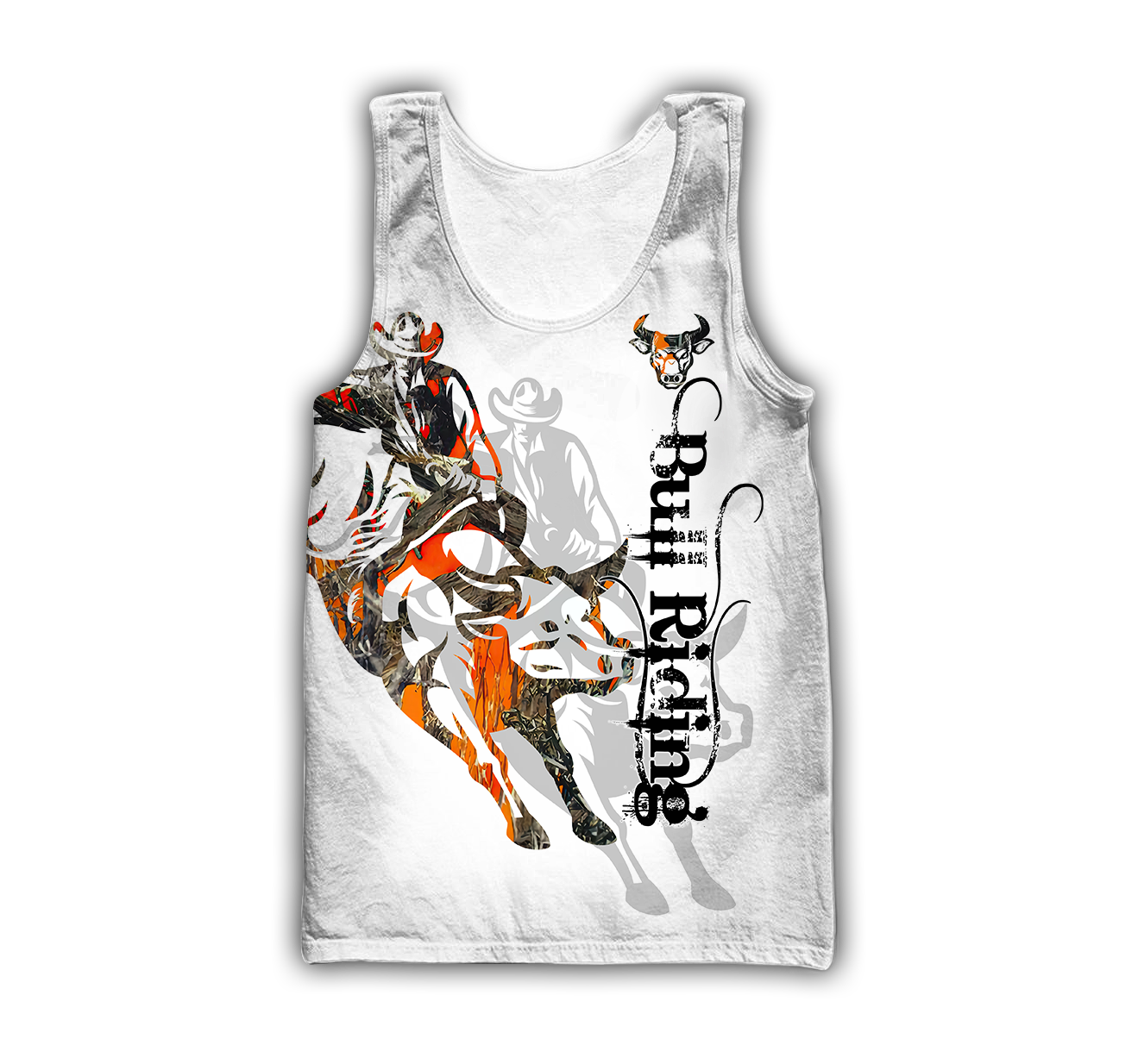 Personalized Name Bull Riding 3D All Over Printed Unisex Shirts Tattoo Ver 3