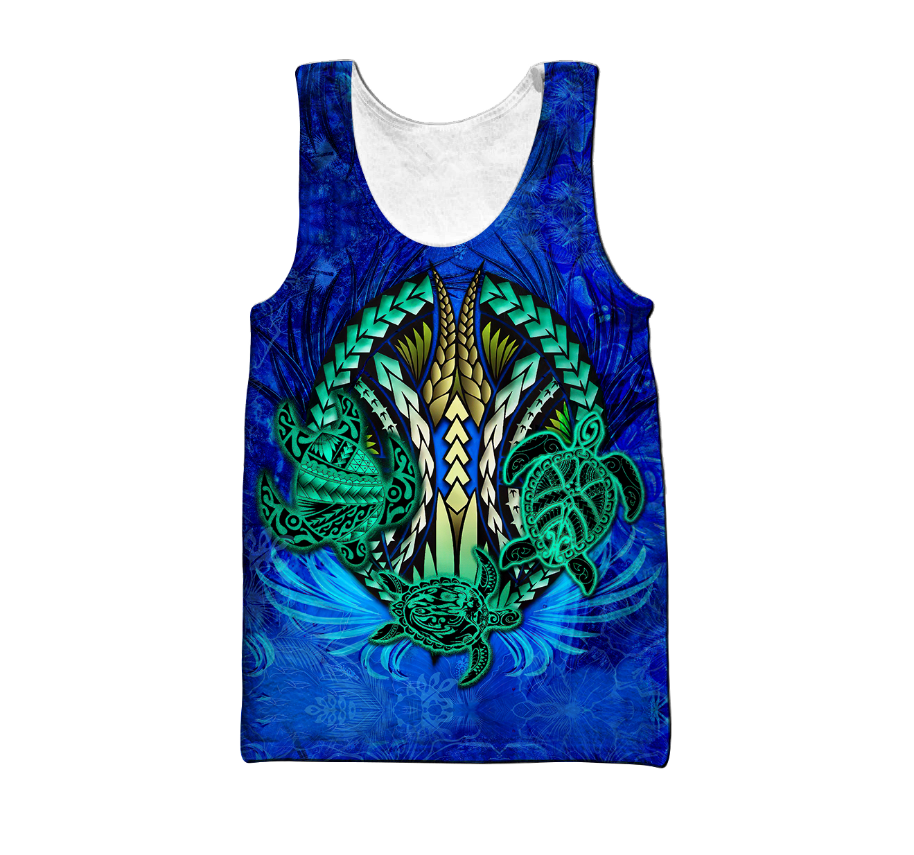Premium Three Blue Turtles 3D All Over Printed Unisex Shirts