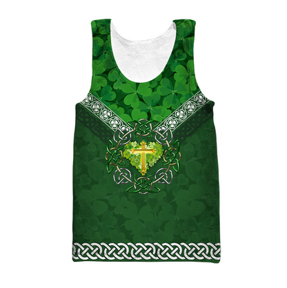 Premium Christian Jesus Easter St Patrick's Day 3D All Over Printed Unisex Shirts
