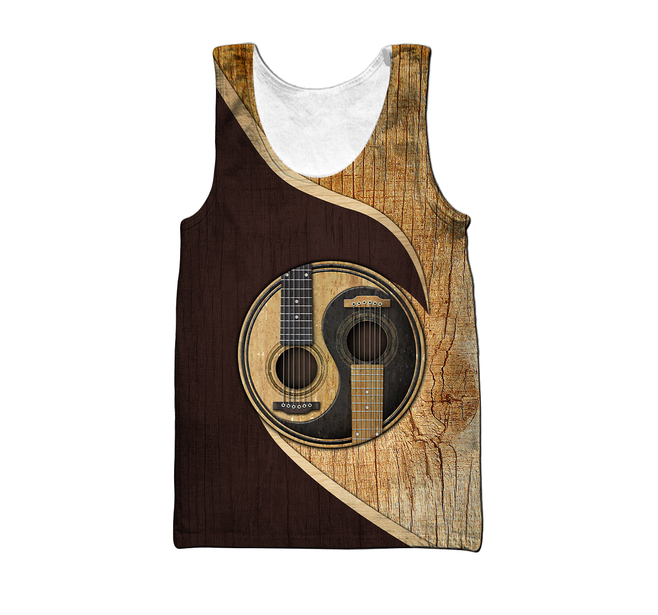 Guitar Yin And Yang Musical Instrument 3D All Over Printed Shirts For Men And Women