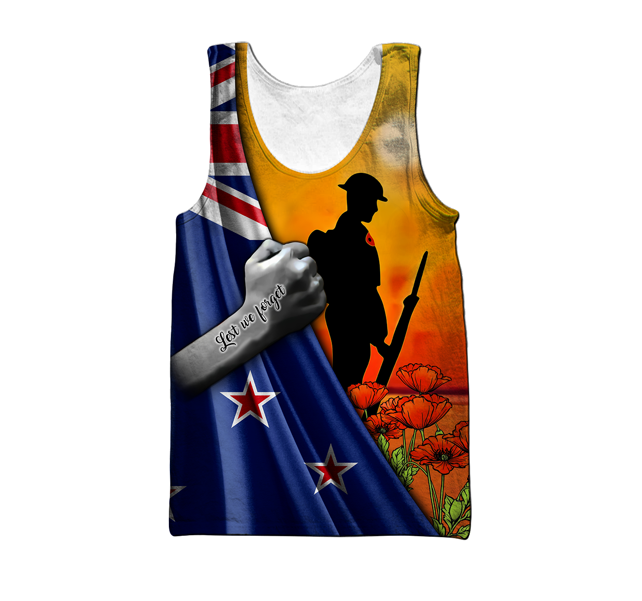 Lest we forget New Zealand Veteran 3D print shirt