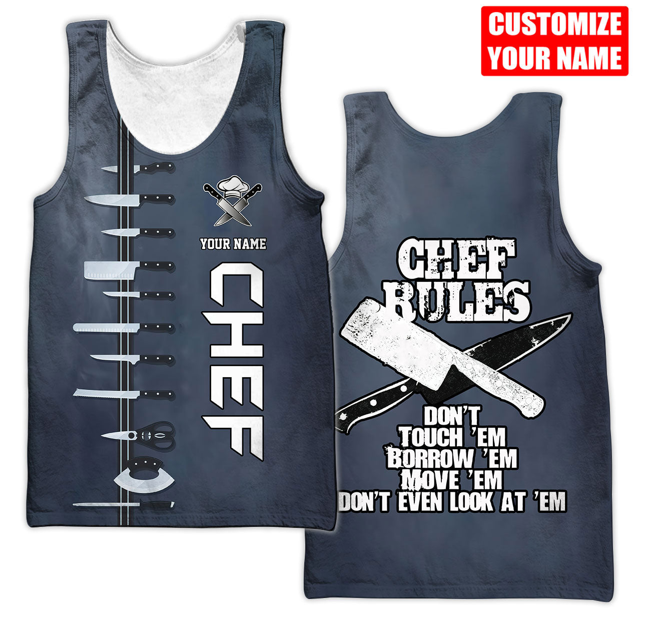 Custom Name Master Chef 3D All Over Printed Unisex Shirts
