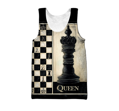 3D All Over Printed Chess Lovers- Queen Chess Unisex Shirts  PD18022103 XT