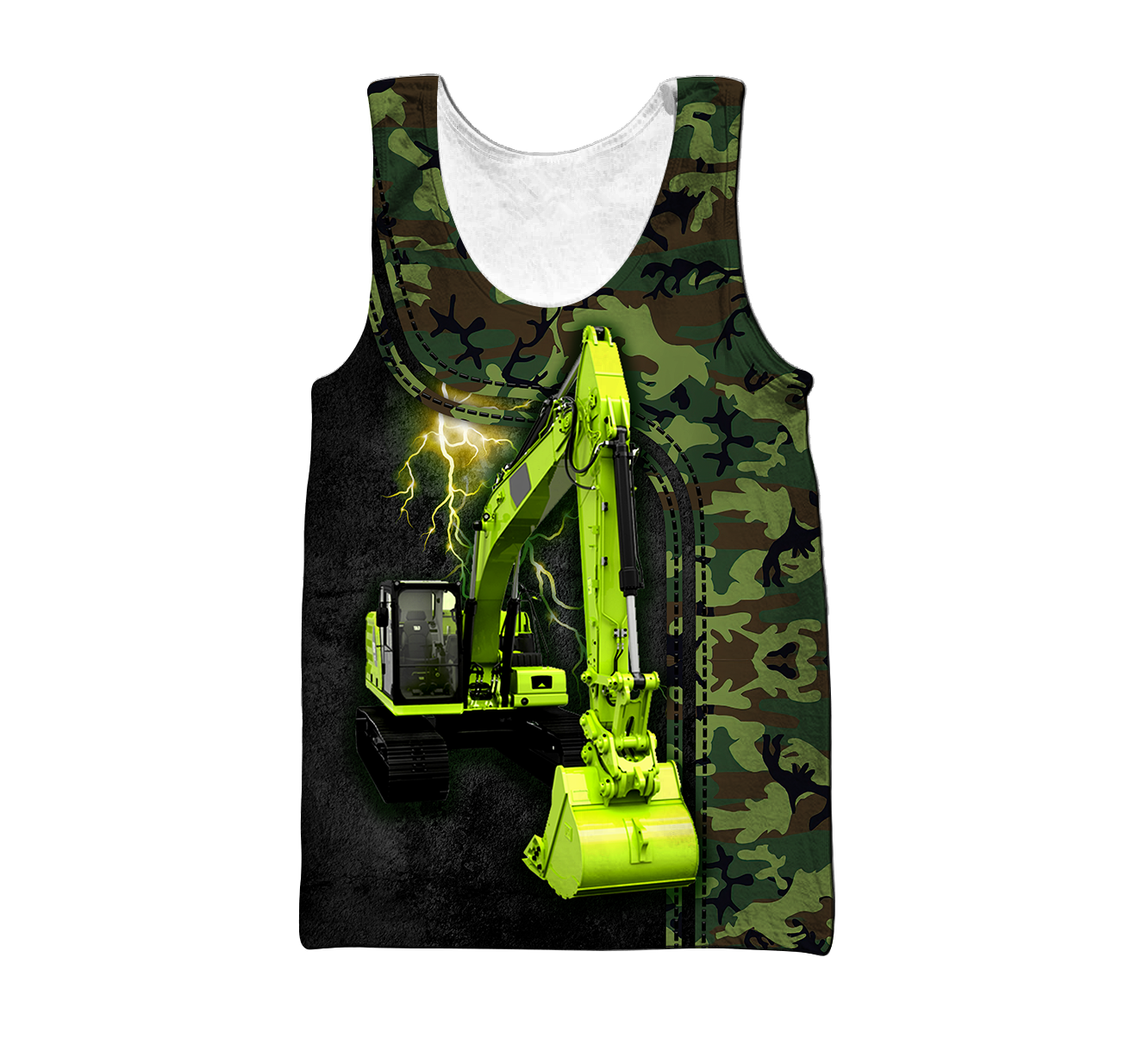 Customized Name Excavator 3D All Over Printed Unisex Shirt