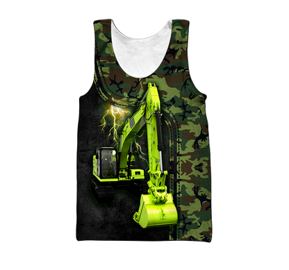 Customized Name Excavator 3D All Over Printed Unisex Shirt