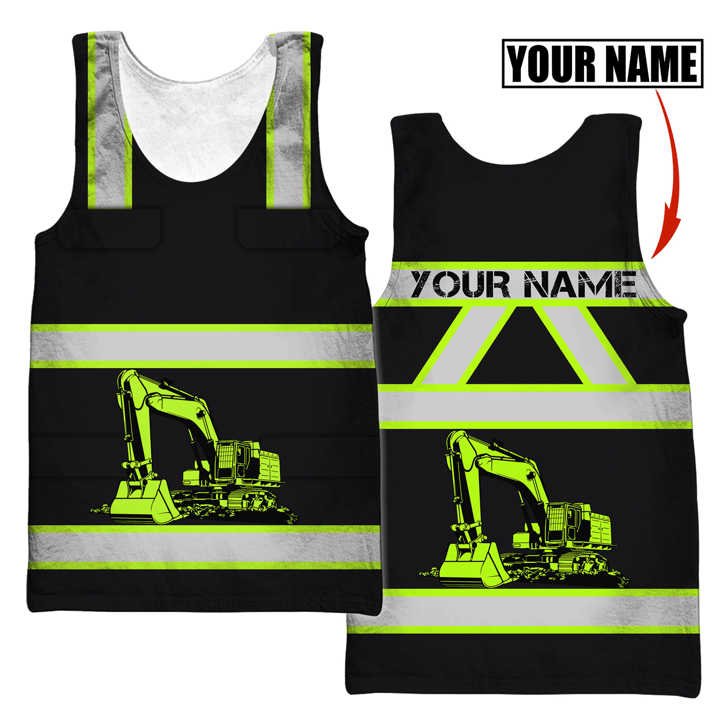 Custom Name XT Excavator 3D Printed Shirts
