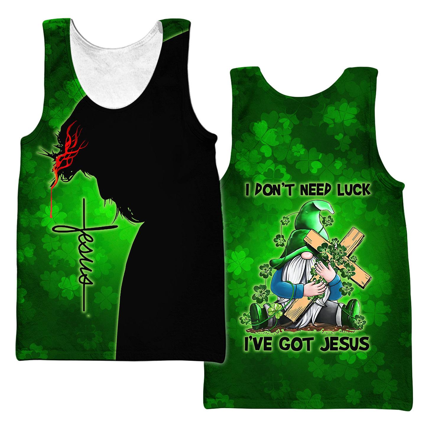 Irish Jesus 3D All Over Printed Unisex Shirts For Men And Women