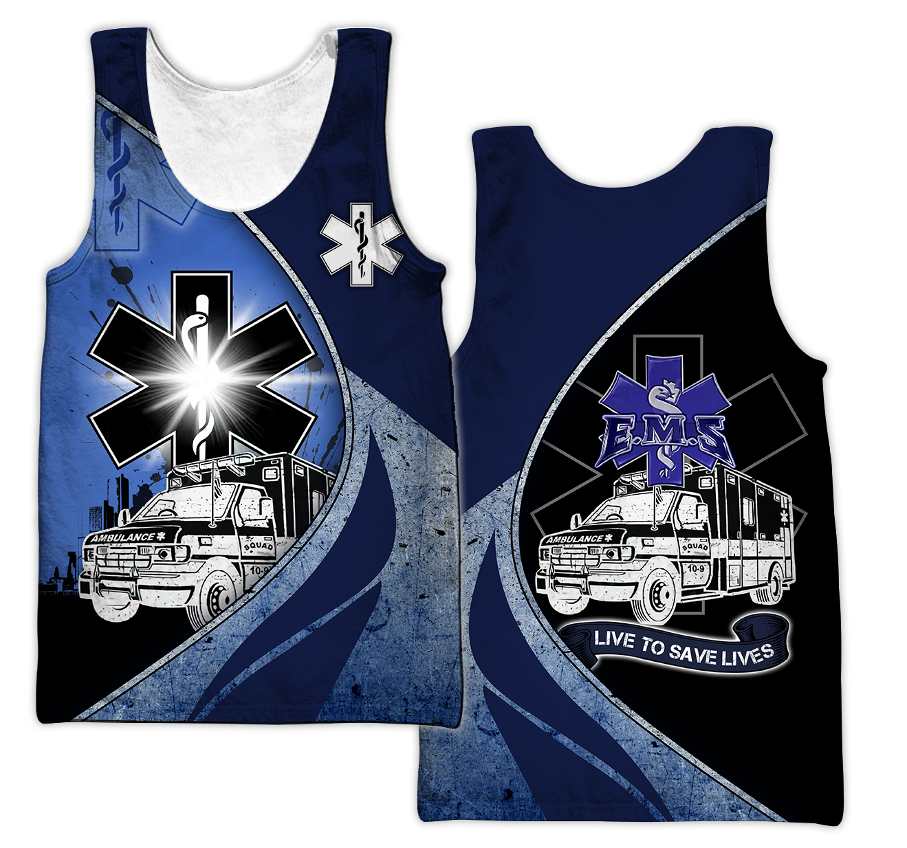 Premium Customized Name n Flag 3D All Over Printed Unisex Shirts For EMS Worker