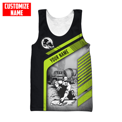 Concrete Finisher with Poured concrete Custom name 3D Printed Shirts
