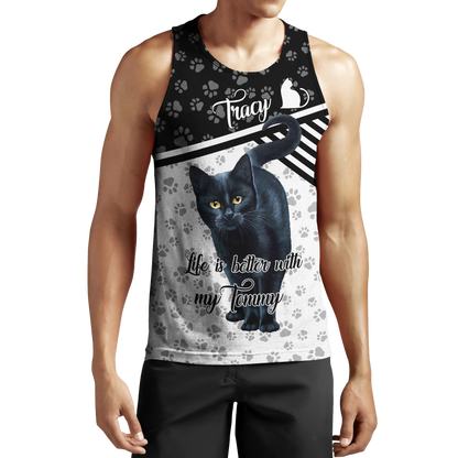 Customize Name Black Cat Hoodie For Men And Women JJ06022103