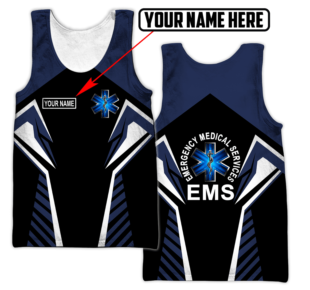 Personalized Name EMS 3D All Over Printed Unisex Shirts Ver 2