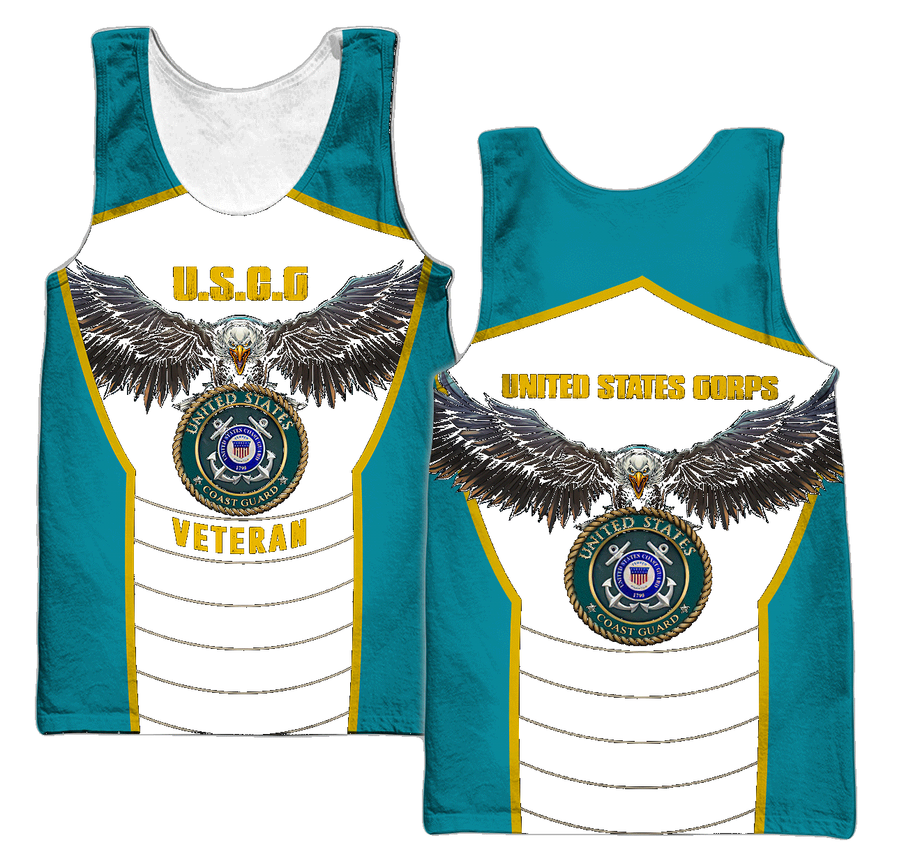 U.S Coast Guard veteran Eagle Pride design 3d print shirts VP21012103