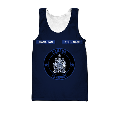 Personalized Name XT Canada Passport 3D All Over Printed Clothes DA17032104
