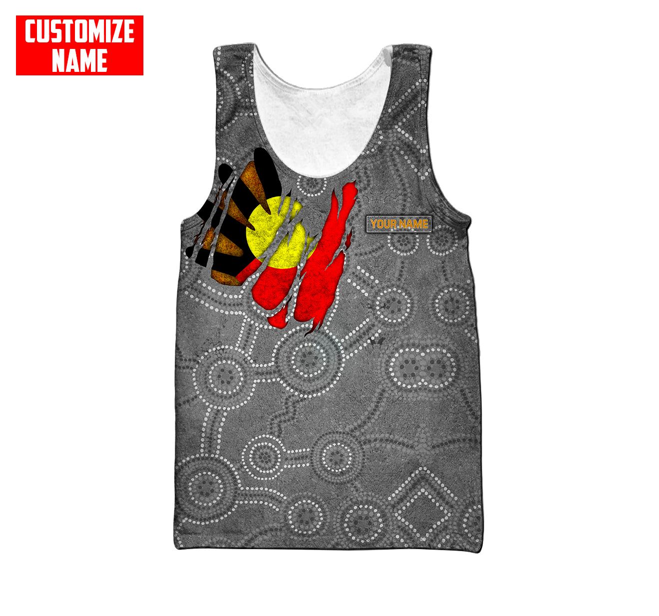 Custom name Aboriginal Australia In my heart 3D printed summer shirts